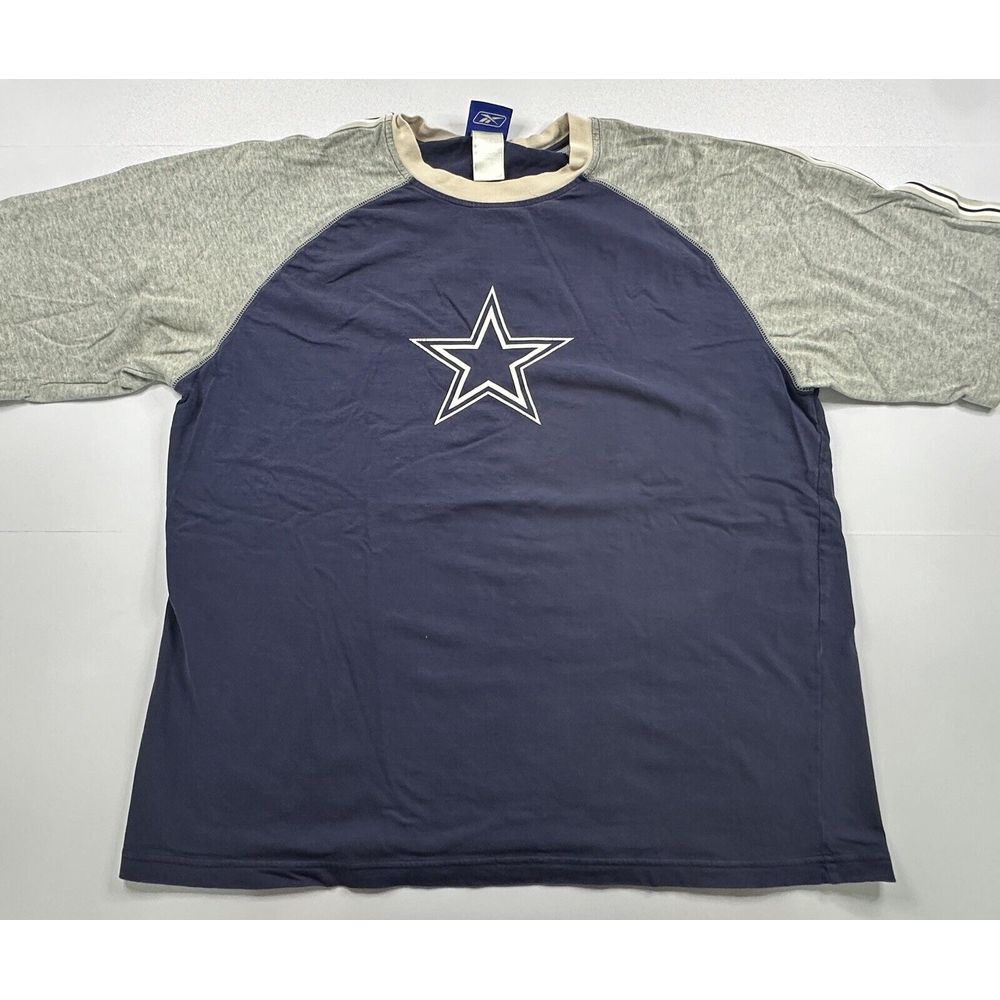 Y2K Dallas Cowboys Shirt XL Reebok Big Star Sleeve‎ Piping
